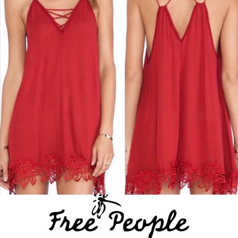 Red Lace Free People